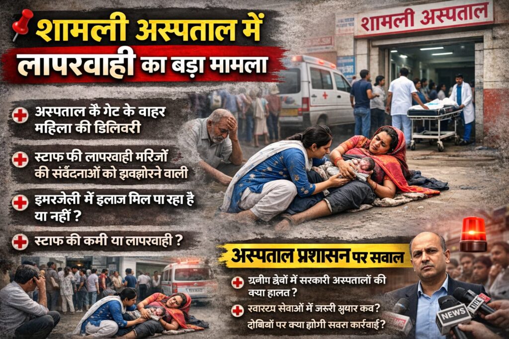शामली अस्पताल लापरवाही