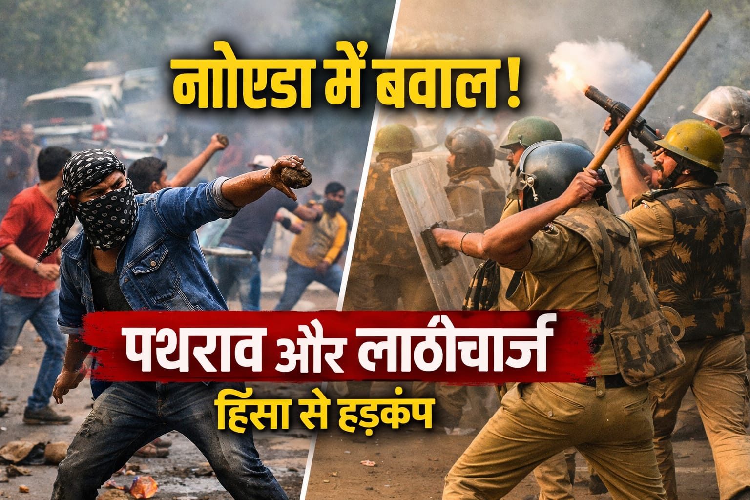 नोएडा विरोध प्रदर्शन